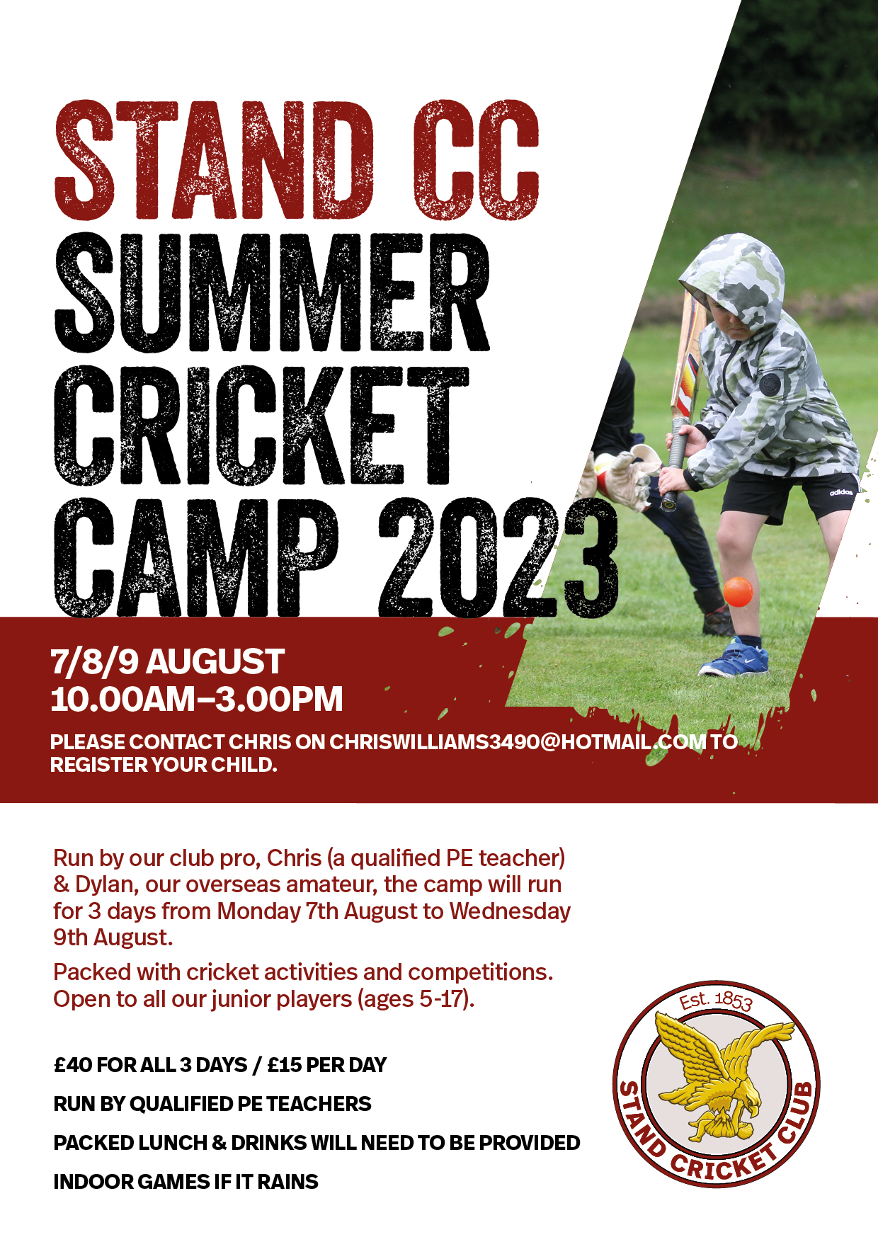 Stand CC summer cricket camp 2023